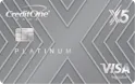 Credit One Bank® Platinum X5 Visa Signature® Metal Card
